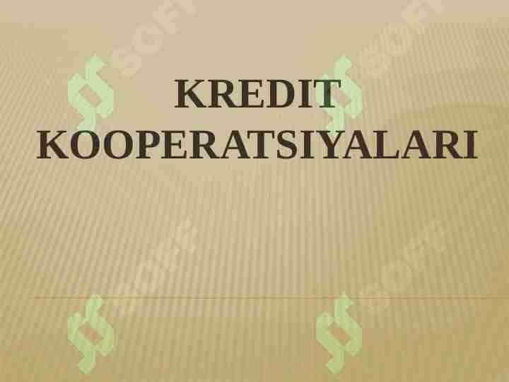 Kredit koperativi