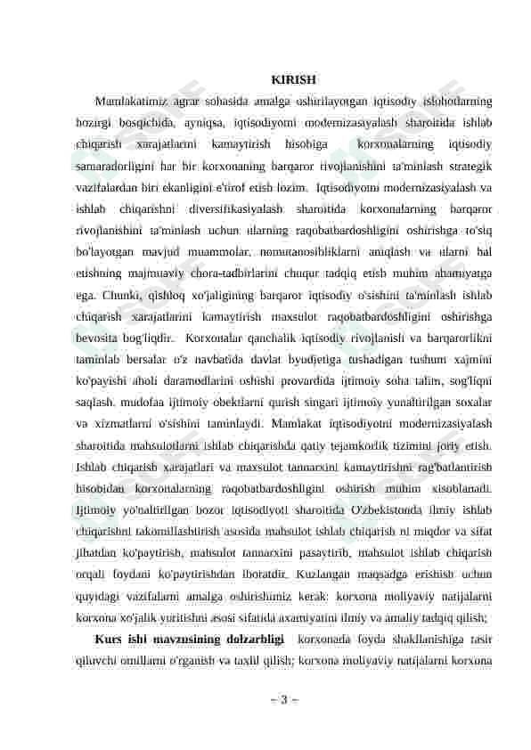 Ishlab chiqarish xarajatlari va ularni kamaytirish yo'llari 3