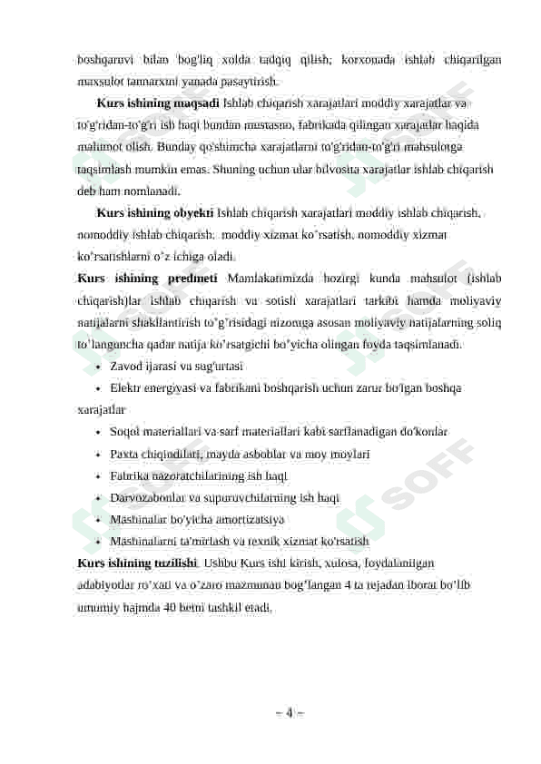 Ishlab chiqarish xarajatlari va ularni kamaytirish yo'llari 4