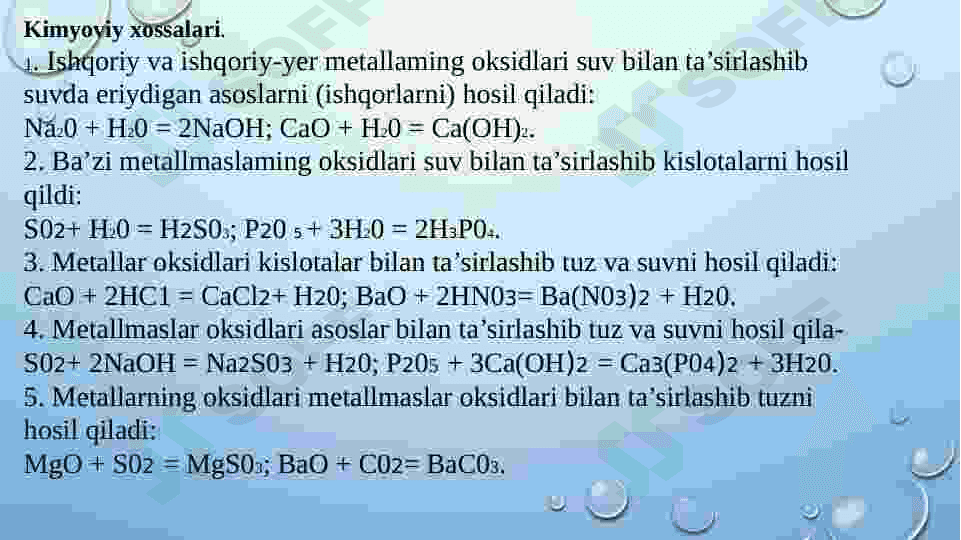 anorganik birikmalarning eng muhim sinflarini o'qitish metodikasi 6