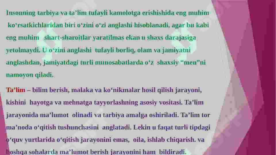 Kasbiy etiket-pedagogning kasbiy ma'naviyatining asosi 2
