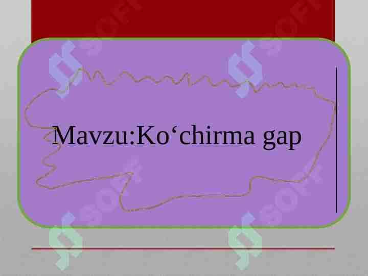 Ko'chirma gaplar
