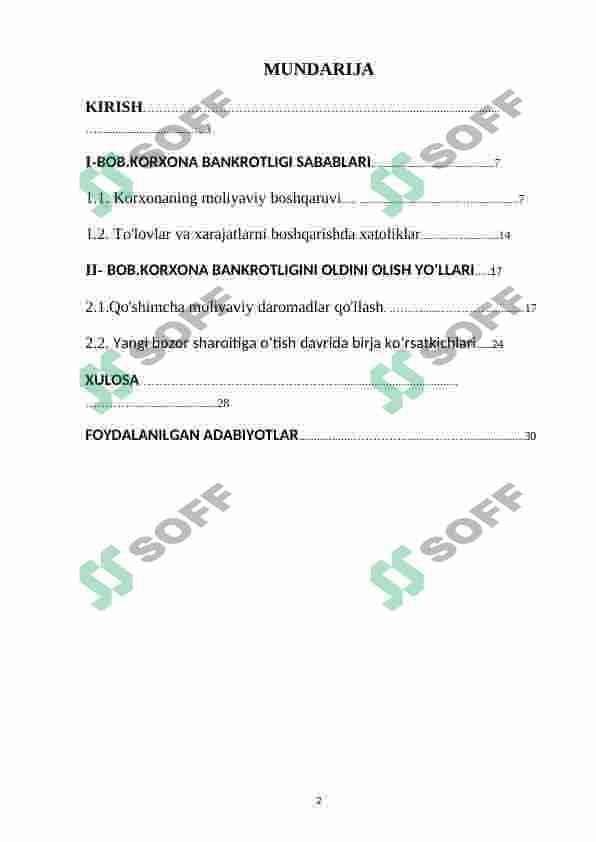 Korxona bankrotligi 2
