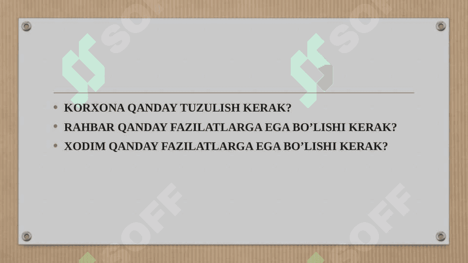 Korxona, xodim, rahbar 2