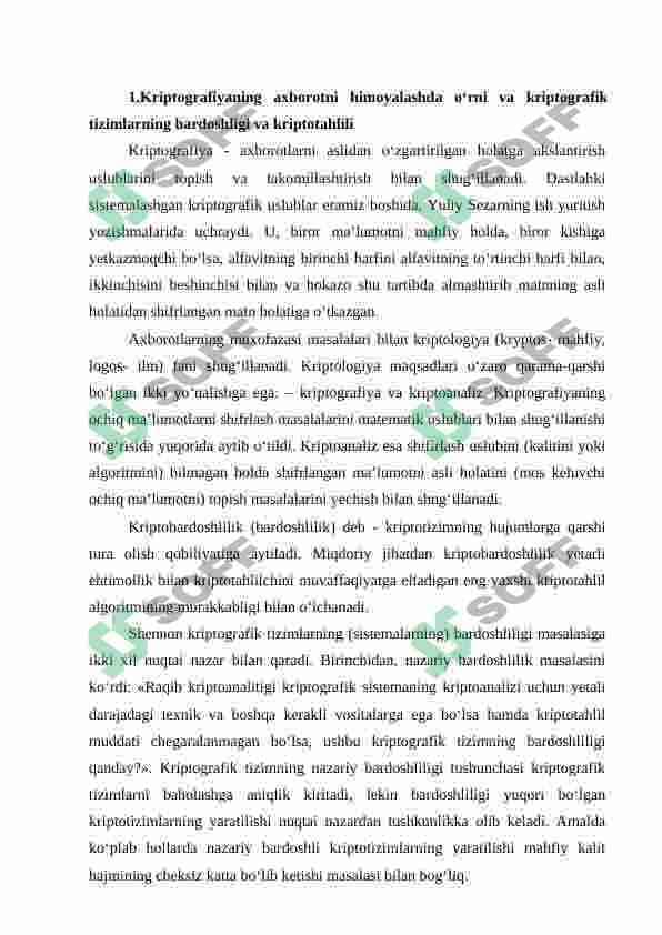 Kriptografiya tamoyillari: simmetrik kalit va ochiq kalit 3
