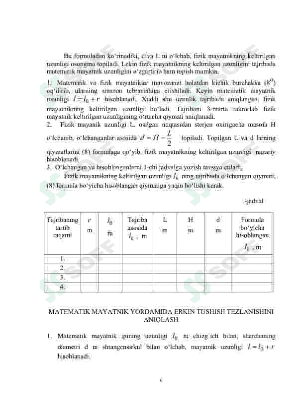 FIZIKA FANIDAN LABARATORIYA ISHLARI VA USLUBIY K'ORSATMALAR (2-qism) 6