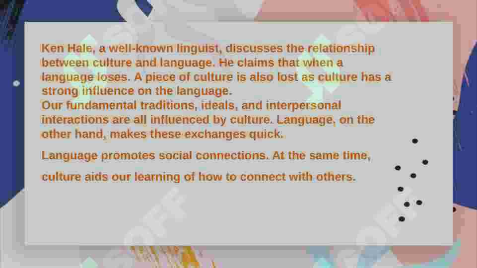 Language and Culture | Presintation 7