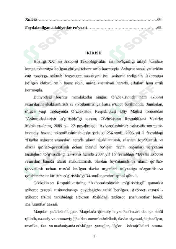Ochiq axborot resusrlarining maqola joylashtirish bo’yicha web ilovasini yaratish 7