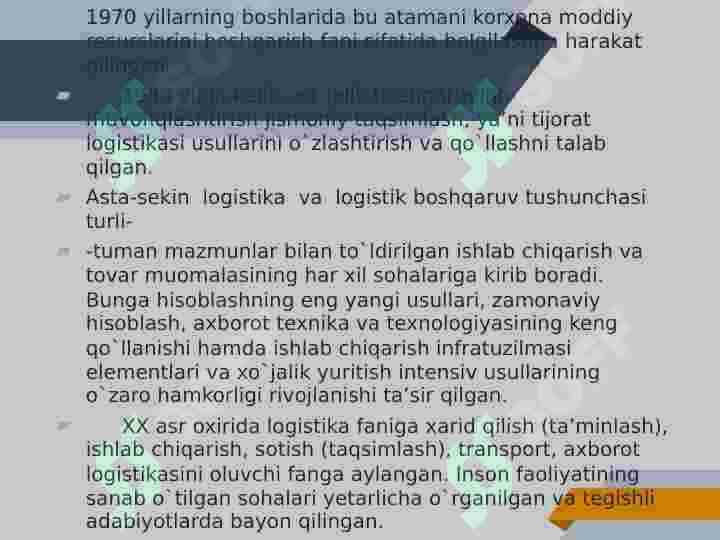 Logistika tushunchasi 7