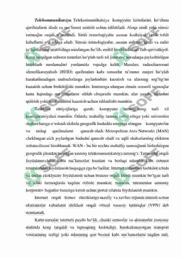 AXBOROT TIZIMLARINING TUSHUNCHASI VA TARKIBIY  QISMLARI 8