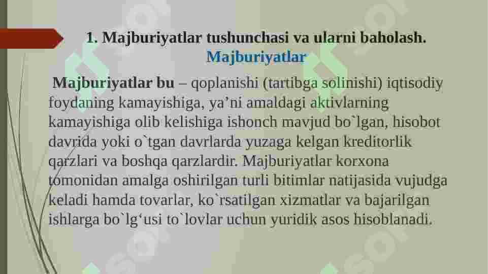 Majburiyatlar hisobi 2