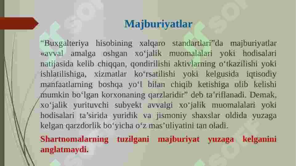 Majburiyatlar hisobi 3