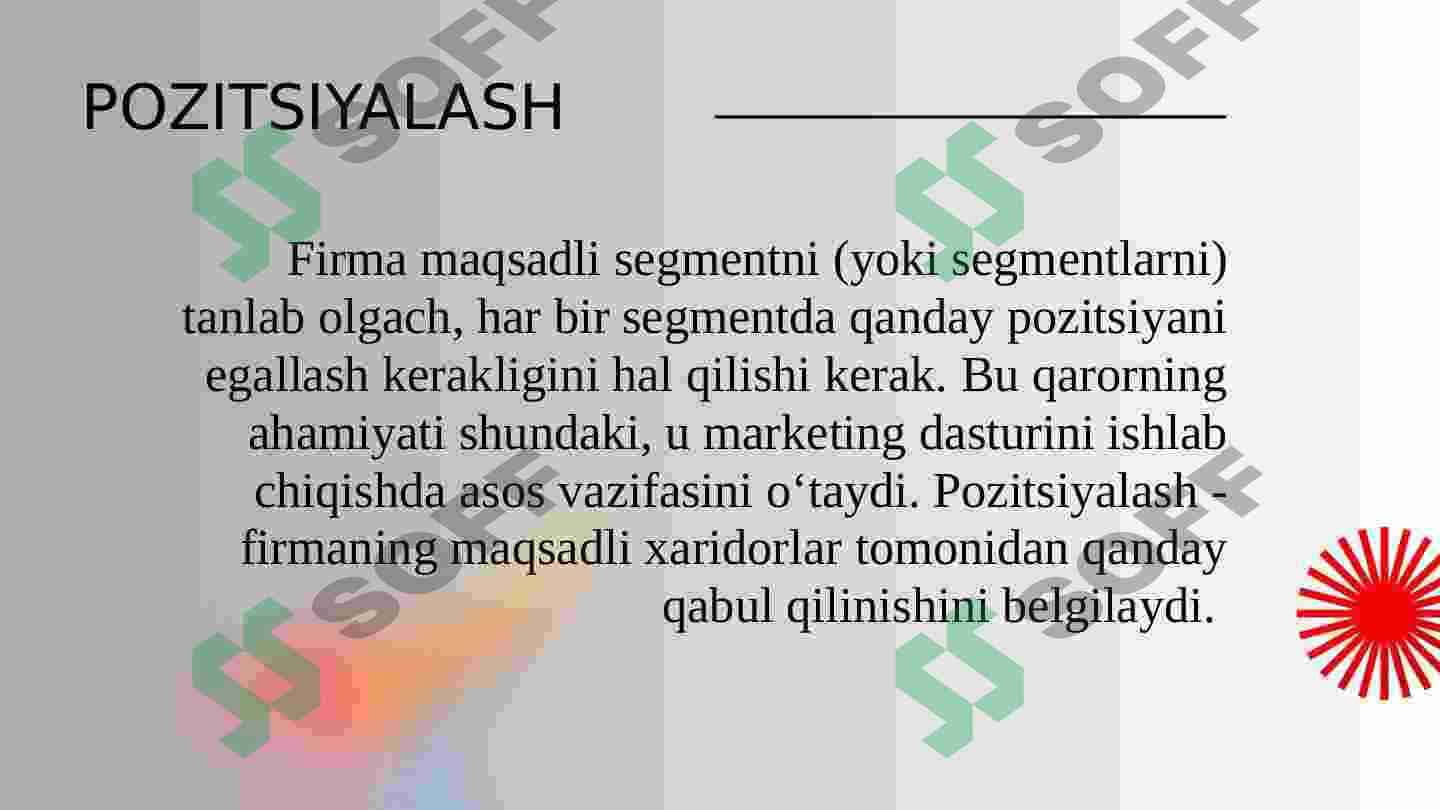 MAQSADLI BOZORNI TANLASH 3