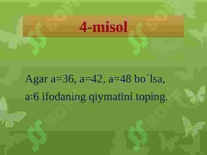 Masalani tenglama va jadval tuzib yechish 5