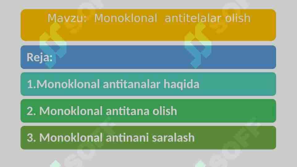 Monoklonal antitelalar olish