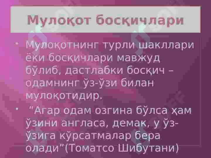 MULOQOT 8