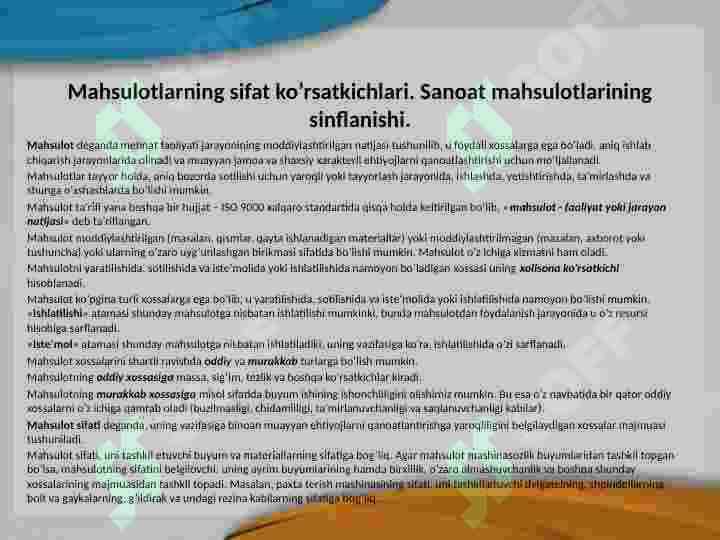 Mahsulot sifati 5