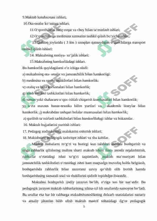 Maktabni boshqarishda maktab direktorining vazifalari 5