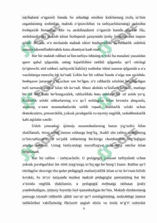 Maktabni boshqarishda maktab direktorining vazifalari 6