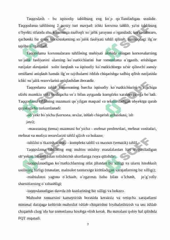Iqtisodiy tahlilning turlari 7