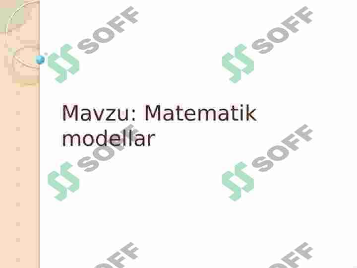 Matematik modellar 2