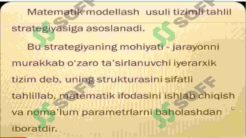 Matematik modellashtirish 2