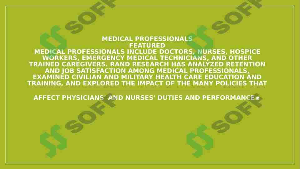Medical professionals
