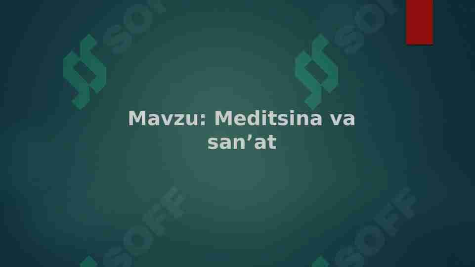 Meditsina va san'at - Tibbiyot va san'at