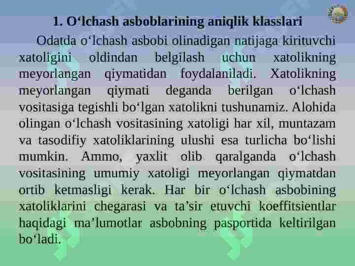Oʻlchov vositalari 3