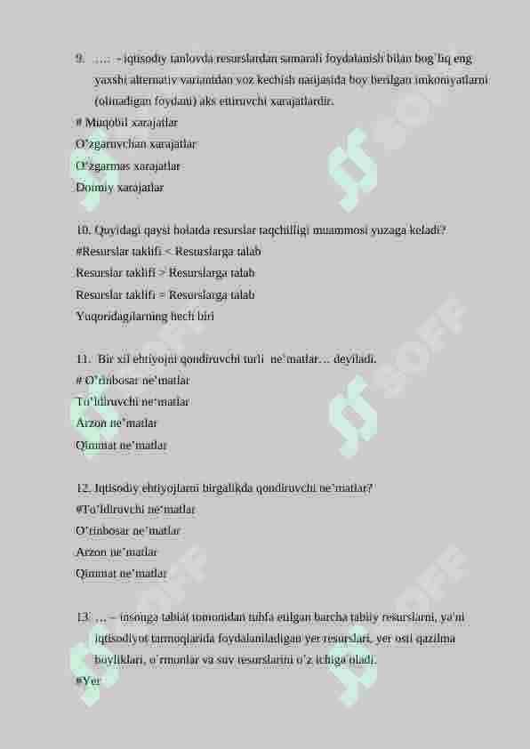 makroiqtisodiyot 100 talik test javoblari bilan 3
