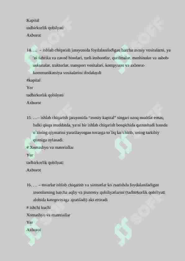 makroiqtisodiyot 100 talik test javoblari bilan 4