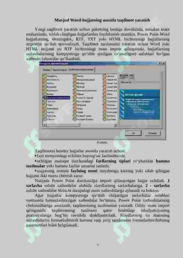 Mikrosoft Power point 7