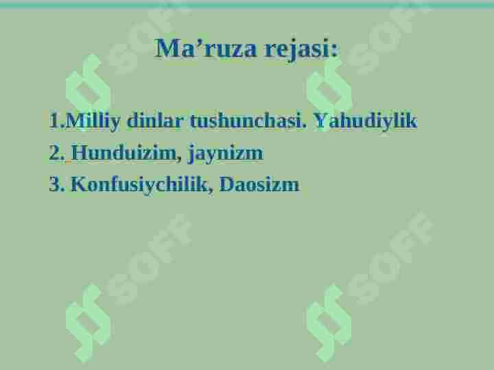 Milliy dinlar 2