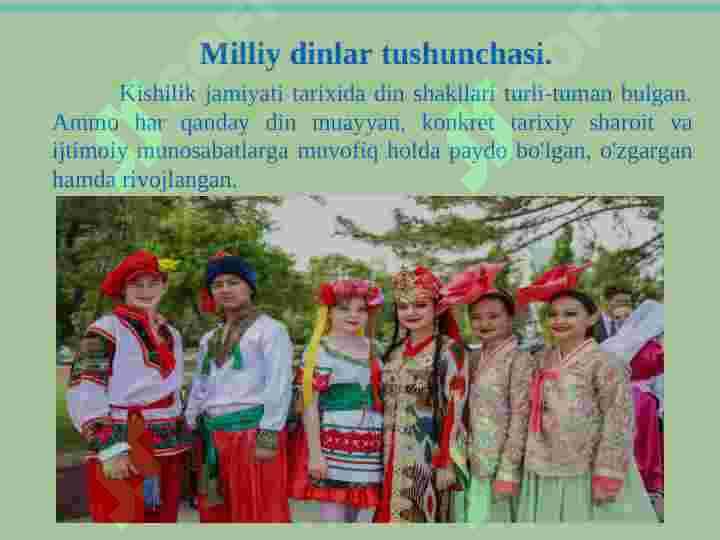 Milliy dinlar 3