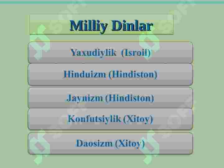 Milliy dinlar 4