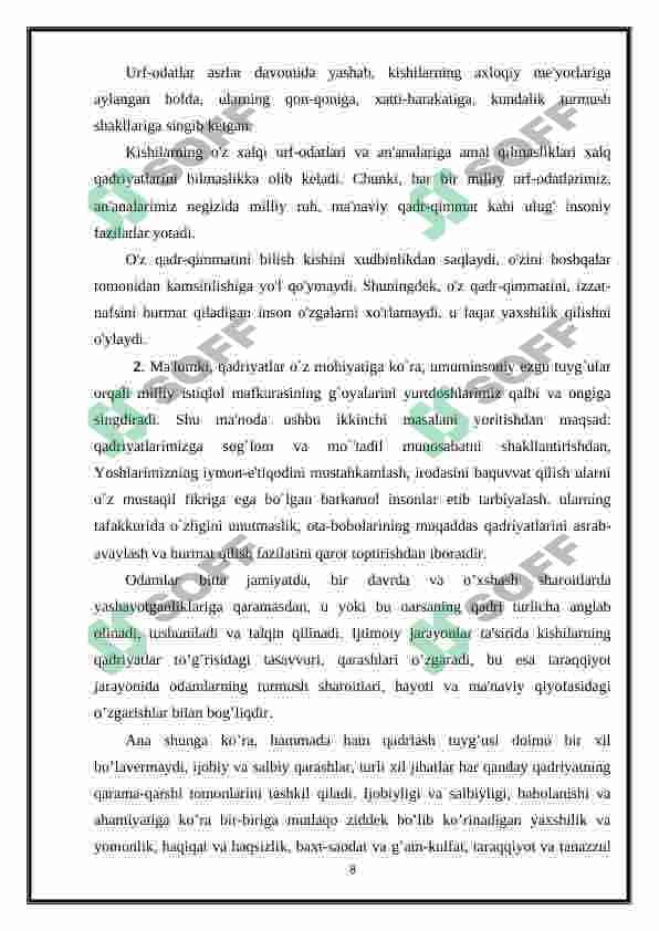 Milliy tarbiya tushunchasi 8