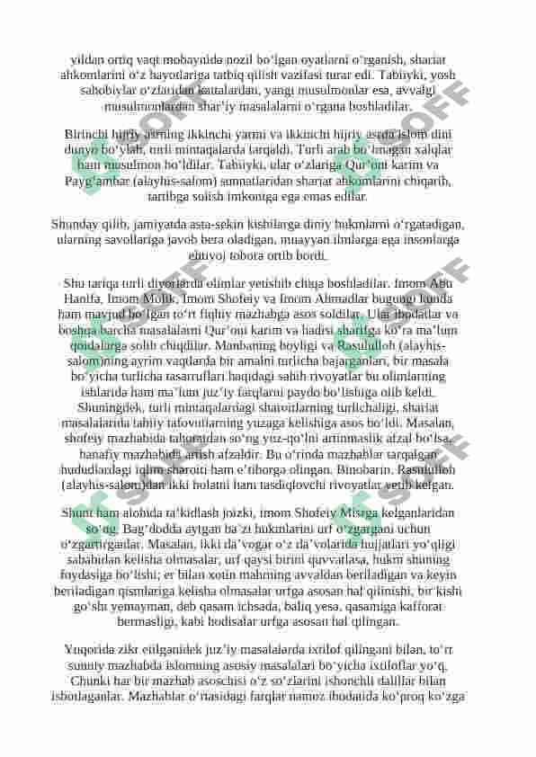 Mazhabsizlik va uning salbiy oqibatlari 3