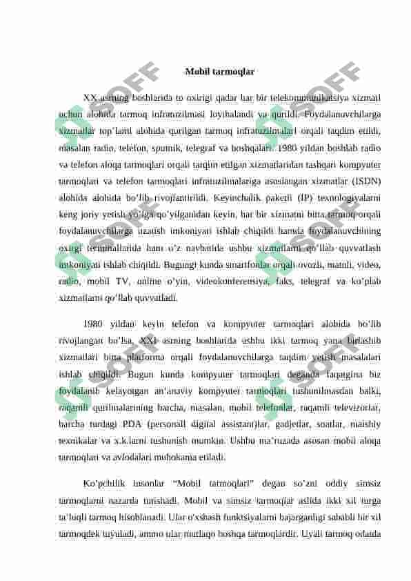 Mobil aloqa tarmoqlari: 3G, 4G va 5G texnologiyasi 2