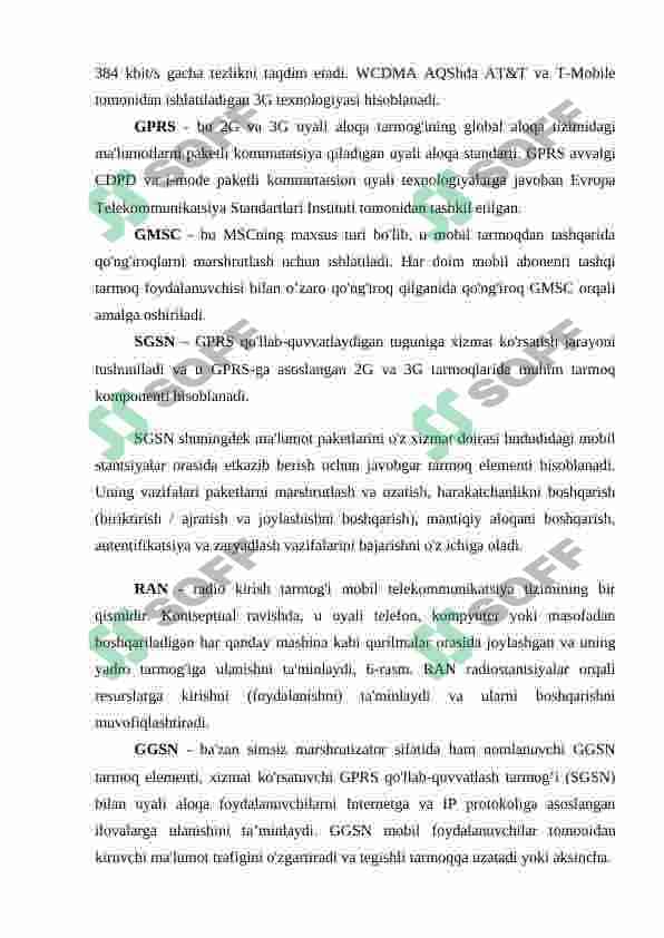Mobil aloqa tarmoqlari: 3G, 4G va 5G texnologiyasi 8