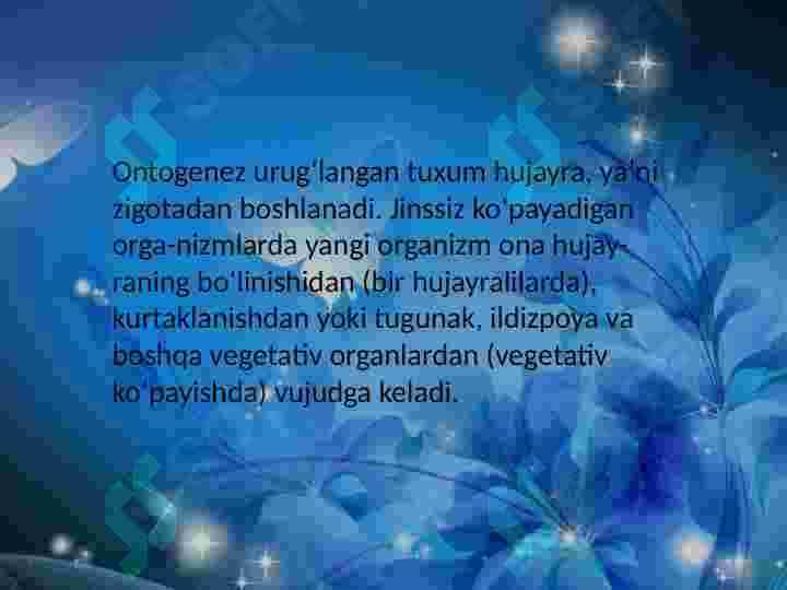 Ontogenez va Filogenez haqida ma'lumot 3