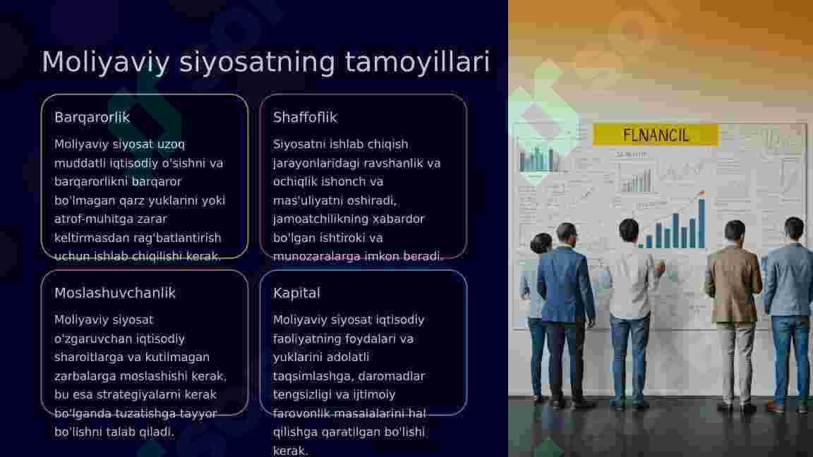 .Moliyaviy siyosatning mazmuni va tamoyillari. 5
