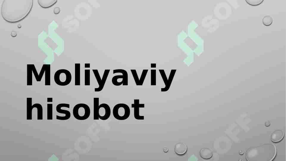 Moliyaviy hisobot