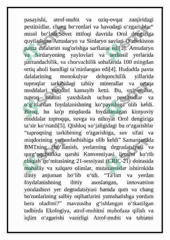 Orol muammosini hal qilish boʻyicha amalga oshirilgan tadbirlar 3