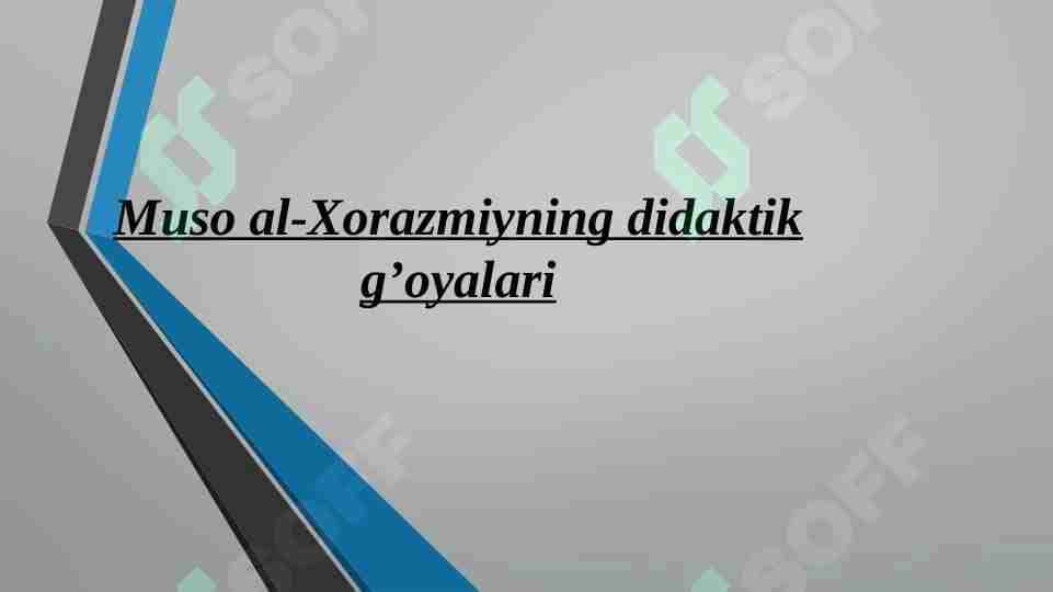 Muso Al Xorazmiy
