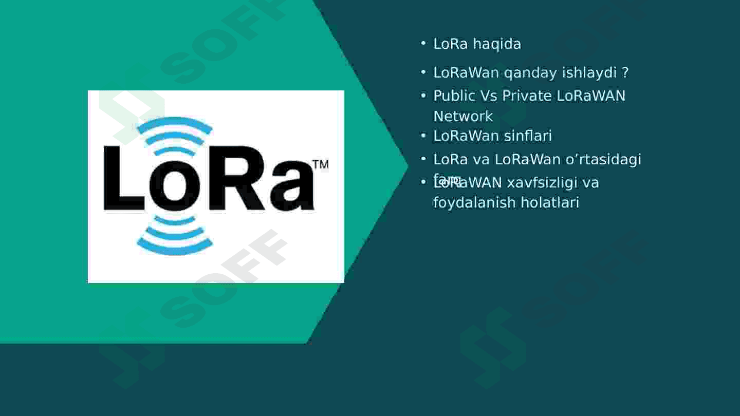LoRaWAN texnologiyasi 2