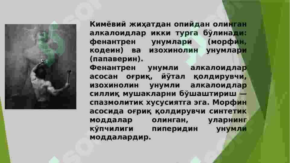 Narkotik analgetik dori vositalari 6