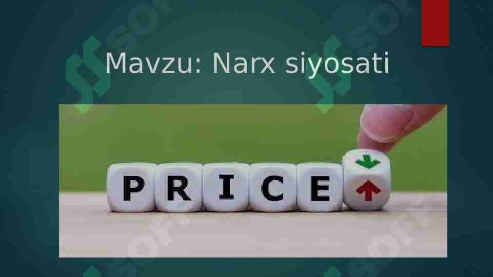 Narx siyosati