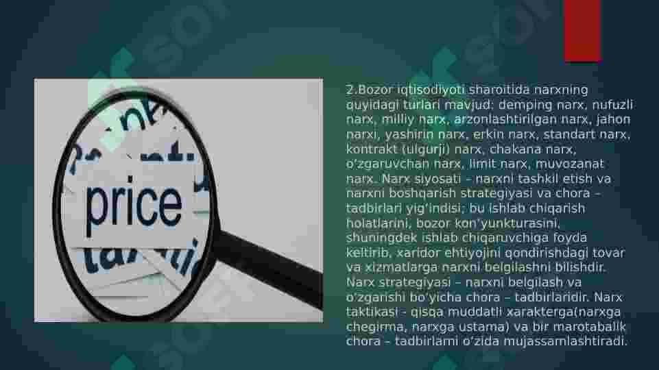 Narx siyosati 4