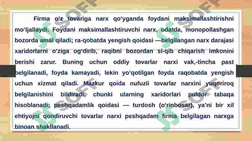 Narx va uning shakllanishi 4