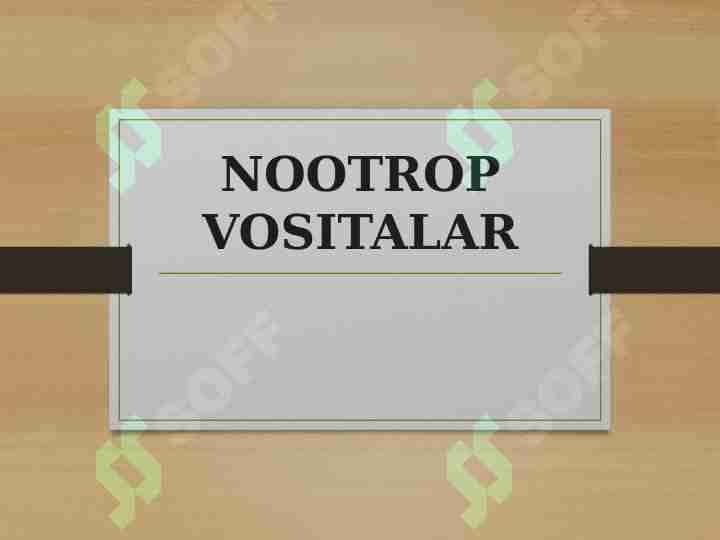 Nootrop vositalar